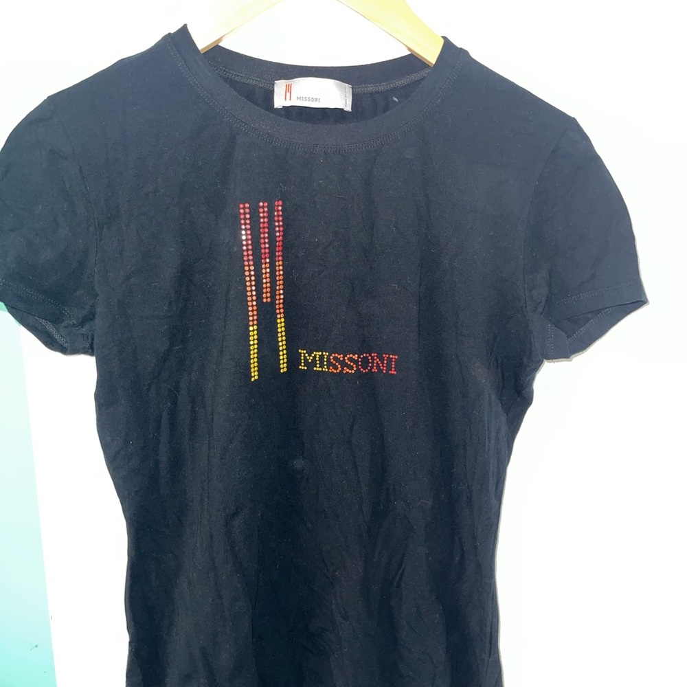 crystal detail Missoni fitted t-shirt